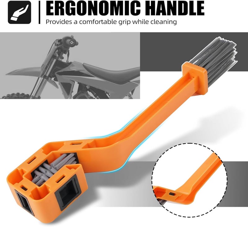 NICECNC Universal Chain Cleaning Brush Compatible with The Oil Dirt Chain & Sprocket of Steet, Sport, Off-Road Motorcycles, ATVs, Bicycles etc. Compatible with KTM Compatible with Yamaha See Fitment - Image 3